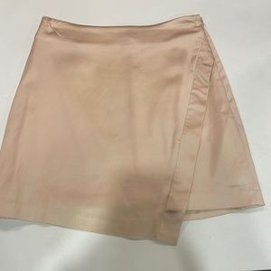 Emory Park Light pink silky mini skirt
